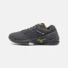 Mizuno WAVE STEALTH NEO - Handballschuh - Black Oyster/gold/iron Gate -Mizuno 07839ae5746e45bbae2545a92edcce58