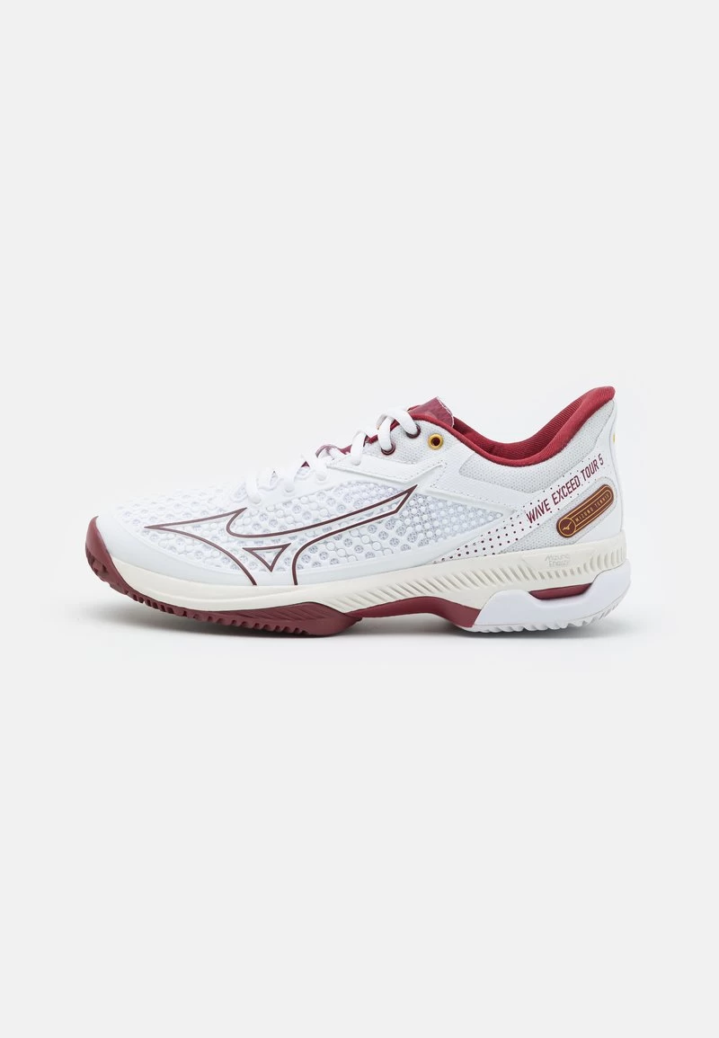 Mizuno WAVE EXCEED TOUR 5 CC - Tennisschuh Für Sandplätze - White/cabernet/papyrus 3 Mizuno WAVE EXCEED TOUR 5 CC - Tennisschuh Für Sandplätze - White/cabernet/papyrus