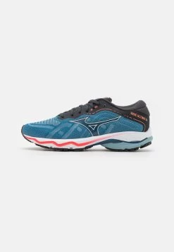 Mizuno WAVE ULTIMA 14 - Laufschuh Neutral - Blue Ashes/nimbus Cloud/fiery Coral