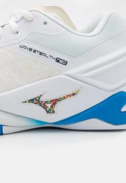 Mizuno WAVE STEALTH NEO - Handballschuh - White/spellbound/blue -Mizuno 2072428d2cf94165b58439f9788303ba