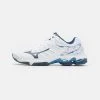 Mizuno WAVE VOLTAGE - Volleyballschuh - White/darkdenim/bluejasper -Mizuno 24d1e4ae0c8c4651a09aa846d2835d47