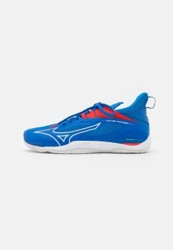 Mizuno WAVE MIRAGE 4 - Handballschuh - French Blue/white/ignition Red