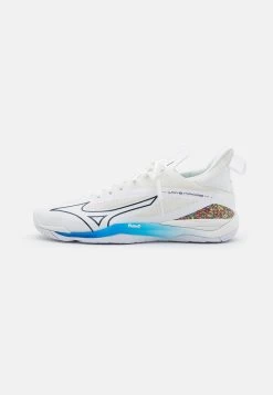 Mizuno WAVE MIRAGE 4 - Handballschuh - White/ocean/peaceblue