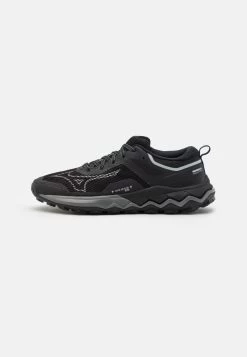 Mizuno WAVE IBUKI 4 GTX - Laufschuh Trail - Black/silver/quiet Shade