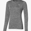 Mizuno LONGSLEEVE IMPULSE CORE - Langarmshirt - Magnet -Mizuno 3326384c576342a78f75b5c7ff45a593