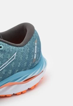 Mizuno WAVE INSPIRE 19 - Laufschuh Stabilität - Provincial Blue/white/light Orange -Mizuno 4abb7cb48e6f4dc299100560163c73f3