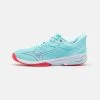Mizuno WAVE EXCEED TOUR 5 AC - Multicourt Tennisschuh - Tanager Turquoise/fiery Coral/white