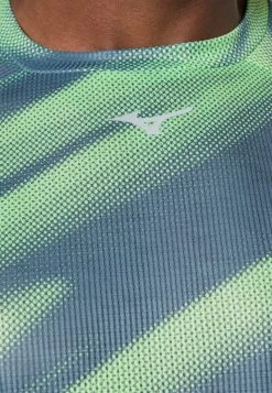 Mizuno DRYAEROFLOW GRAPHIC TEE - Sport T-shirt - Light Green -Mizuno 5dea9909284546bf96a67839b40d4872