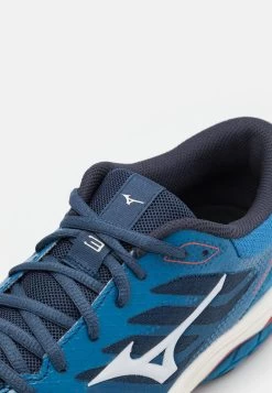 Mizuno WAVE PRODIGY 3 - Laufschuh Neutral - Dark Denim/snow White/grenadine -Mizuno 677b3dda25b640b38dae2e8010ad6dfa