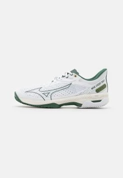 Mizuno WAVE EXCEED TOUR 5CC - Tennisschuh Für Sandplätze - White/pineneedle/papyrus