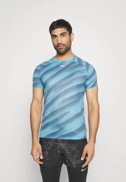 Mizuno DRYAEROFLOW GRAPHIC TEE - Sport T-shirt - Blue Ashes