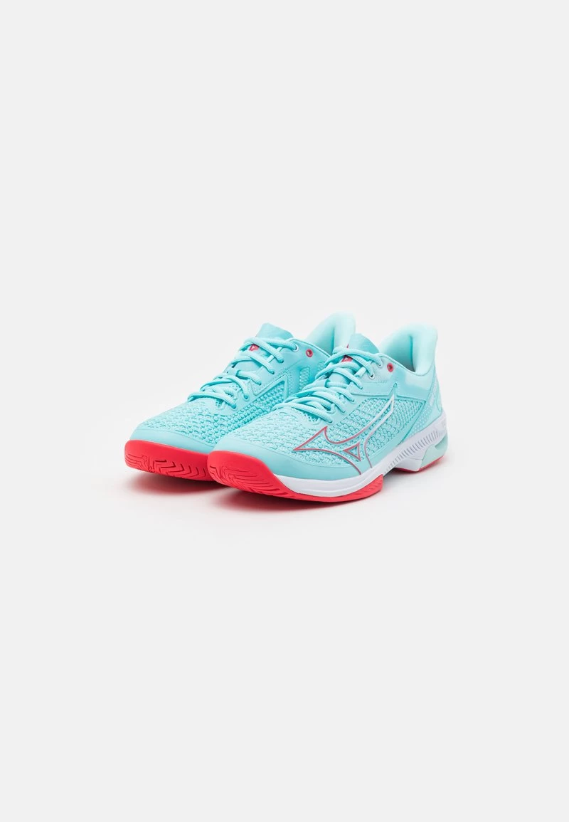 Mizuno WAVE EXCEED TOUR 5 AC - Multicourt Tennisschuh - Tanager Turquoise/fiery Coral/white 4 Mizuno WAVE EXCEED TOUR 5 AC - Multicourt Tennisschuh - Tanager Turquoise/fiery Coral/white – Bild 2