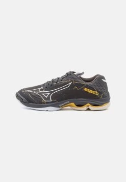 Mizuno WAVE LIGHTNING Z7 - Volleyballschuh - Black Oyster/gold/iron Gate