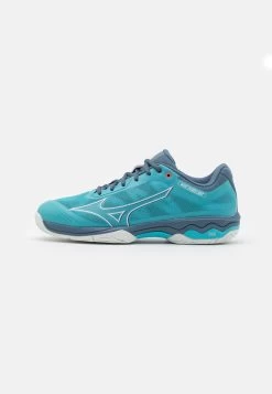 Mizuno WAVE EXCEED LIGHT AC - Multicourt Tennisschuh - Maui Blue/white/china Blue