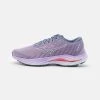 Mizuno WAVE INSPIRE 19 - Laufschuh Stabilität - Wisteria/white/sun Kissed Coral