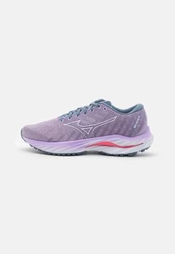 Mizuno WAVE INSPIRE 19 - Laufschuh Stabilität - Wisteria/white/sun Kissed Coral