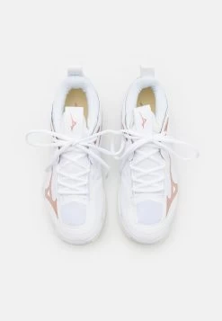 Mizuno WAVE MOMENTUM 2 - Volleyballschuh - White/rose/snowwhite -Mizuno 836bd7364a6946dca349c8800578c5a1