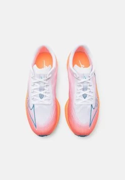 Mizuno WAVE REBELLION FLASH - Laufschuh Wettkampf - White/silver/light Orange -Mizuno 91904c53fce243bb93570ecc16e0bd72