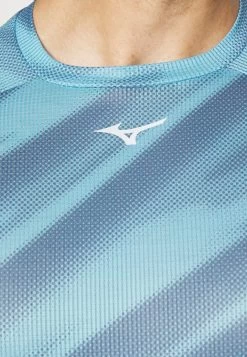 Mizuno DRYAEROFLOW GRAPHIC TEE - Sport T-shirt - Blue Ashes -Mizuno 9d0f7d31166d4b9dae7191c767cc168d
