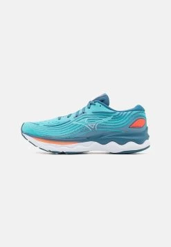 Mizuno WAVE SKYRISE 4 - Laufschuh Neutral - Blue Ashes/nimbus Cloud/soleil