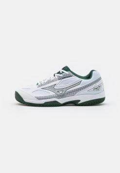Mizuno BREAK SHOT 4 CC - Tennisschuh Für Sandplätze - White/pineneedle/papyrus