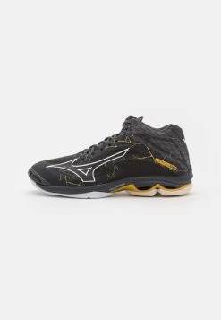 Mizuno WAVE LIGHTNING Z7 MID - Volleyballschuh - Black Oyster/gold/iron Gate