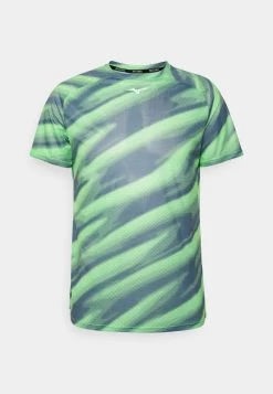 Mizuno DRYAEROFLOW GRAPHIC TEE - Sport T-shirt - Light Green -Mizuno af1cdbcf416e4cc2a135f94129365a05