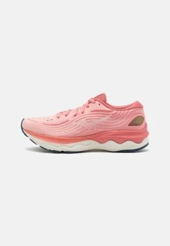 Mizuno WAVE SKYRISE 4 - Laufschuh Neutral - Peach Bud/vaporous Gray/peach Blossom