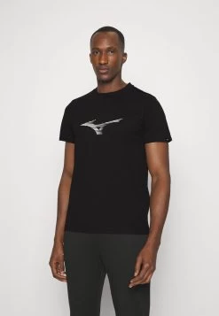 Mizuno ATHLETICS TEE - T-Shirt Print - Black