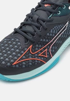 Mizuno WAVE EXCEED TOUR 5 AC - Multicourt Tennisschuh - Collegiate Blue/soleil/tanager Turquoise -Mizuno dfe8f26cd1a64e1d9f9d44d62a0b53c2