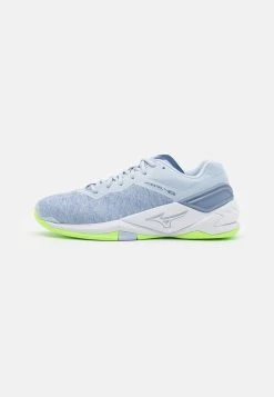 Mizuno WAVE STEALTH NEO - Handballschuh - Heather/white/neo Lime
