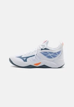 Mizuno WAVE DIMENSION - Volleyballschuh - White/dark Denim